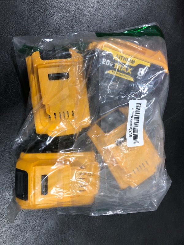 Photo 1 of 4Packs 20V 8.0Ah Replacement for Dewalt 20V Max Battery, Compatible with DeWalt Battery Cordless Power Tools 