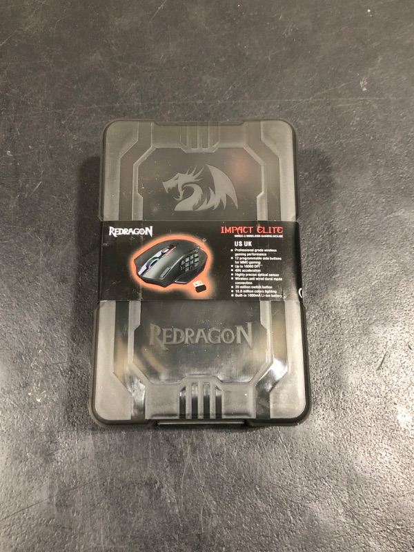 Photo 1 of Redragon M913 Impact Elite Wireless Gaming Mouse, 16000 DPI Wired/Wireless RGB Mouse with 16 Programmable Buttons, 45 Hr Battery and Pro Optical Sensor, 12 Side Buttons MMO Mouse