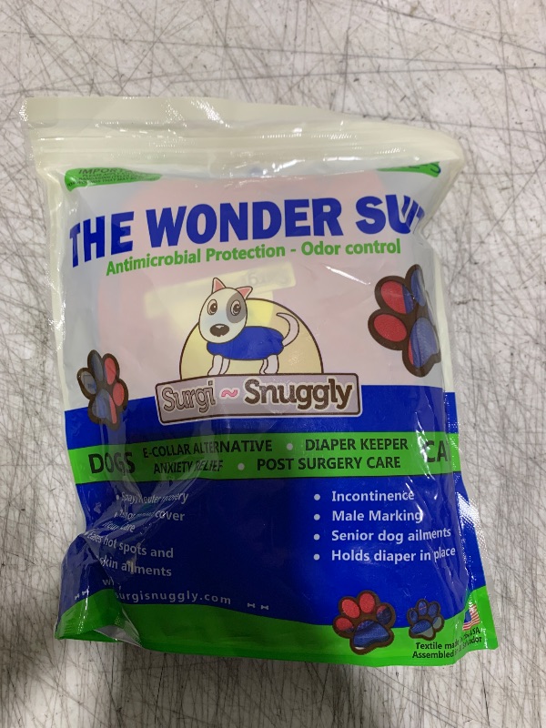 Photo 1 of SurgiSnuggly Veterinary Invented Dog Surgical Recovery Suit for Female or Male Dogs,Spay, Neuter Onesie, The Original Surgical Recovery Bodysuit for After Surgery Small, Medium, Large Dogs 2XL S BR