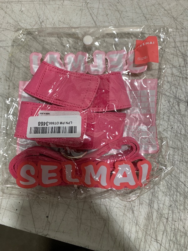 Photo 1 of Zunea Pet Dog Vest Harness for Small Dog Girl Bow Tie No Pull Soft Suede Leather Puppy Harness Leash Set Adjustable Bling Rhinestone Cat Kittens Harnesses Escape Proof for Walking Running Pink S