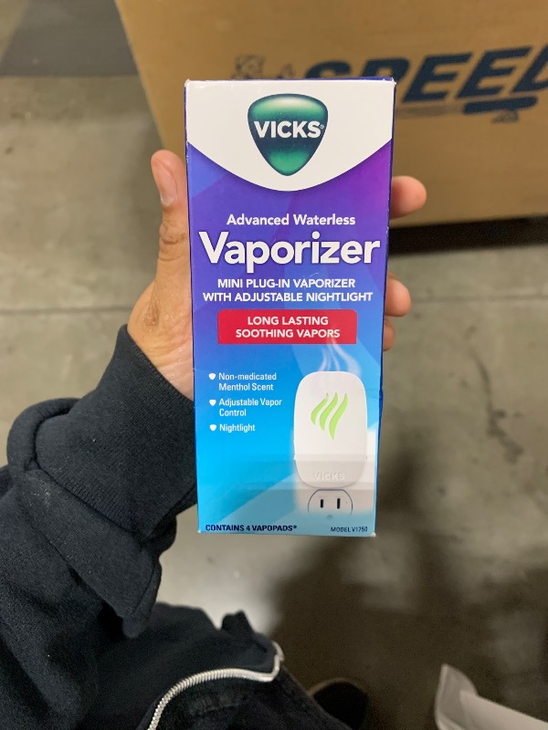 Photo 1 of Vicks Advanced Soothing Vapors Waterless Vaporizer with Night Light and VapoPads to Help Relieve Discomfort from Colds and Flu , 1 Count (Pack of 1)
