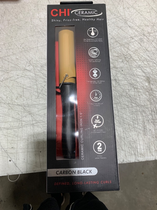 Photo 1 of CHI Ceramic Curling Iron, Hair Curler For Shiny, Frizz-Free, & Healthy Hair, Auto-Shut Off & 5 Foot Swivel Cord, 1.5" Barrel