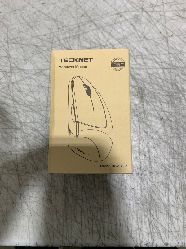 Photo 1 of TECKNET Ergonomic Mouse, Wireless Bluetooth Vertical Mouse, 4800 DPI Optical Tracking, 6 Adjustable DPI, Quiet Clicks, 2.4GHz with USB A Receiver, 6 Buttons, Wide Compatibility - Black