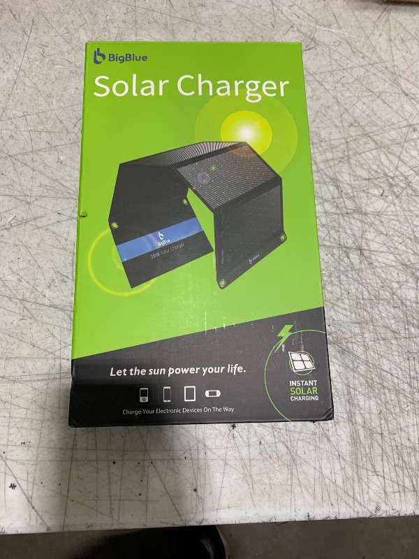 Photo 1 of [Upgraded] BigBlue 3 USB Ports 28W Solar Charger(5V/4.8A Max), Portable Foldable Solar Panel for Camping, IP44 Waterproof, Compatible with iPhone 11/XS/XS Max/XR/X/8/7, iPad, Samsung Galaxy LG etc.
