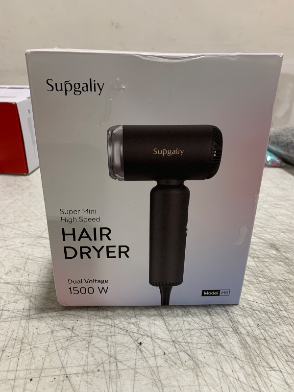 Photo 1 of SUPGALIY Dual Voltage Hair Dryer, High-Speed Ionic Blow Dryer for Fast Drying, Travel Compact Hair Blow Dryer with Magnetic Curly Diffuser for Home, Portable Hairdryer International 110-240V