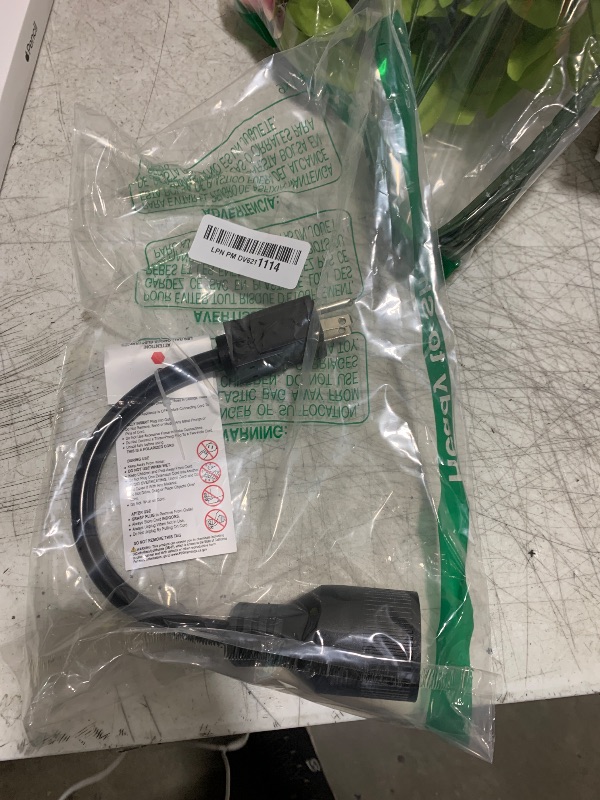Photo 1 of Generator Power Cord Adapter, Locking Adapter Household 3 Prong 15 Amp 125V NEMA 5-15P Male Plug to 20 Amp 125V NEMA L5-20R Locking Female Connector, Black