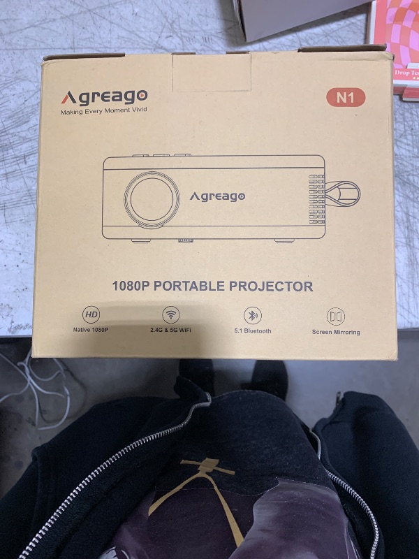 Photo 1 of 15000 Lumens Outdoor Movie Projector - Native 1080P HD Portable Projector with WiFi 6/Bluetooth 5.2, 300" Screen, ±15° Keystone | Compatible with iPhone, Android, Fire Stick, PS5, Xbox(USB-C Cable)