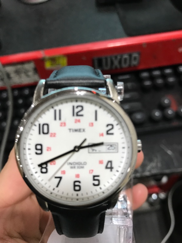 Photo 1 of Timex Men's Easy Reader Classic 35mm Watch - Black Strap White Dial Silver-Tone Case