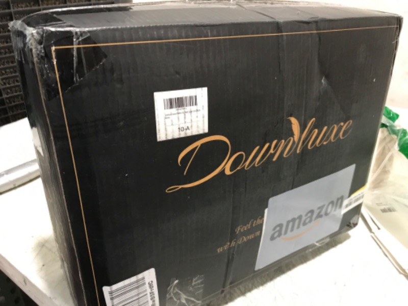 Photo 1 of downluxe Goose Down Pillows - Hotel Collection Feather Pillows Set of 2 for Back, Stomach or Side Sleepers, Queen Size (20"x28")