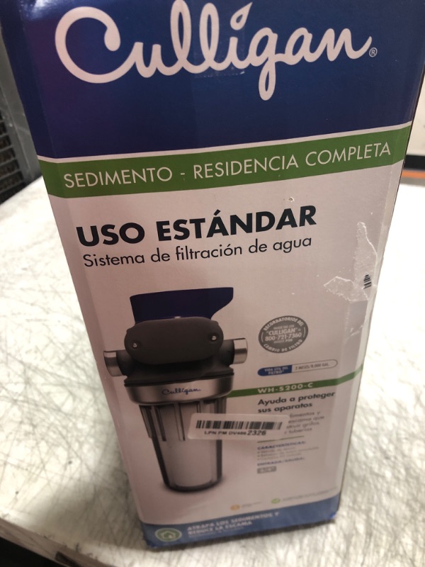 Photo 1 of Culligan WH-S200-C Whole-House Sediment Water Filtration System, Clear