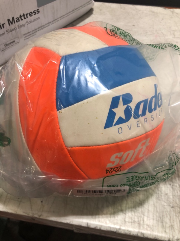 Photo 1 of Baden | Softlight VXT2 | No Sting FlexFoam Cover | Youth Oversized Training Volleyball | K-5 Youth Players | 20% Larger + Lighter | Orange/Blue/White | Official Ball of BYOP