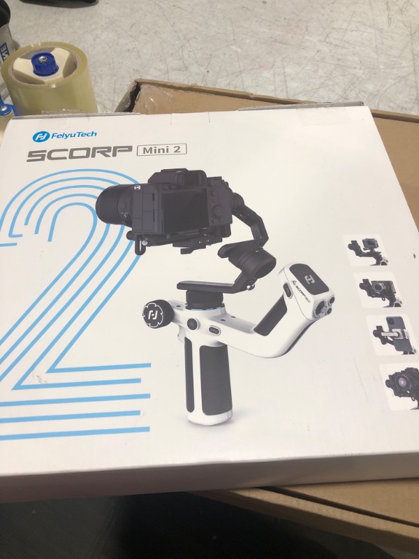 Photo 1 of FeiyuTech [Official] SCORP Mini-2 All in One 3-Axis Camera Stabilizer,Built-in AI Track Sensor Handheld Gimbal for Sony A7III,Canon R6,Nikon Z30,Fujifilm,GoPro11/12,iPhone 15 14Pro,Samsung,Max 2.65lb