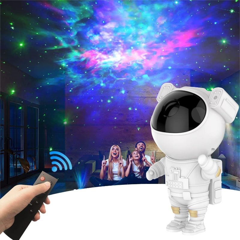 Photo 1 of Astronaut Galaxy Projector for Bedroom, 360°Adjustable Star Projector with Timer Remote Control, Space Buddy Spaceman Night Light Lamp, Sky Light Projecter for Gifts Gaming Party Home Décor