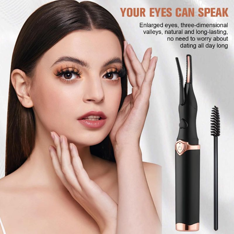 Photo 1 of Heated Eyelash Curler, Mini Electric Eyelash Curler, Portable Makeup Electric Eyelash Curling, USB Rechargeable Finalize Eyelash Tool Beauty Tools for Women