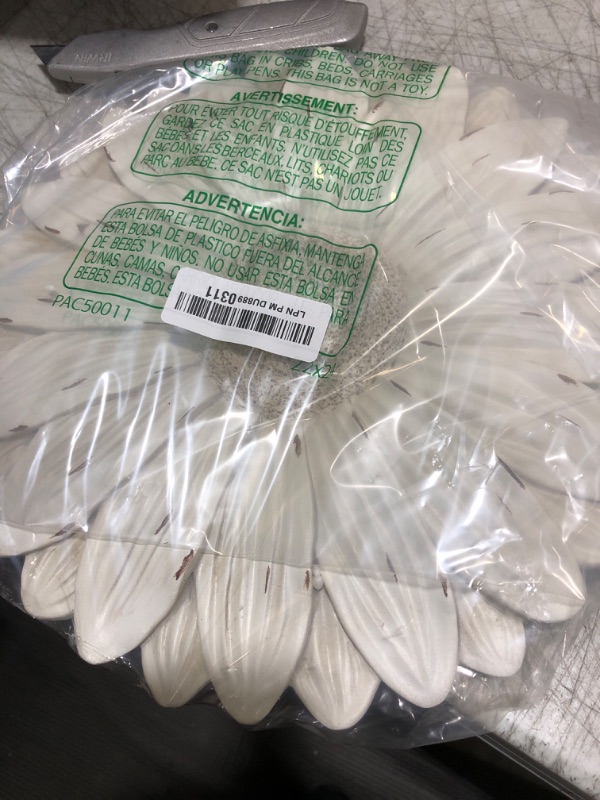 Photo 1 of Transpac Elegant White Daisy Flower 12 x 12 Resin Decorative Outdoor Garden Paver Stepping Stone 