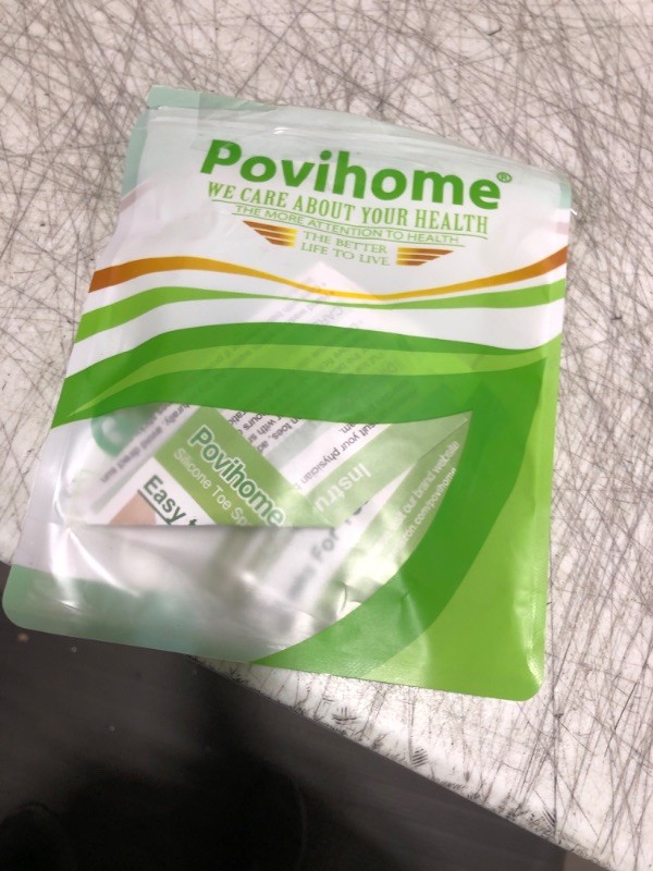 Photo 1 of Povihome 10 Pack Gel Bunion Corrector and Toe Spacers Separators and Straightener Orthotics (4/10''Thick) for Sports Activities, for Men and Women Overlapping Toes, Bunion Pain Relief - Small Size