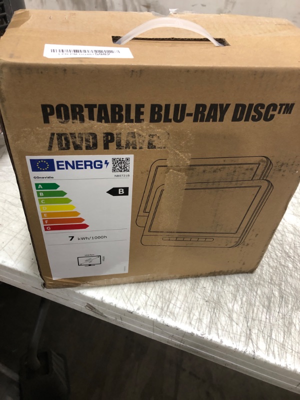 Photo 1 of 10.1'' Portable Blu Ray Players for Car with Rechargeable Battery, Dual Screen Blu Ray DVD Players Support 1080P Video, Dolby Audio, HDMI Out, Sync Screen, Last Memory, USB/SD, Play A Same Movie