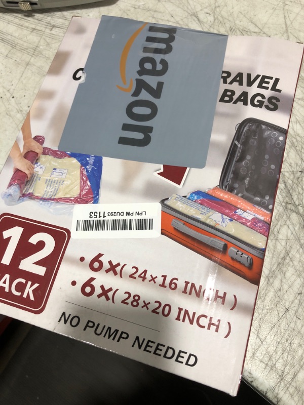 Photo 1 of 12 Pack Compression Bags for Travel | Vacuum Seal Storage Bags for Luggage & Dirty Clothes | Travel Packing Space Saver Bags for Suitcases & Home Organization | MEIQIHOME