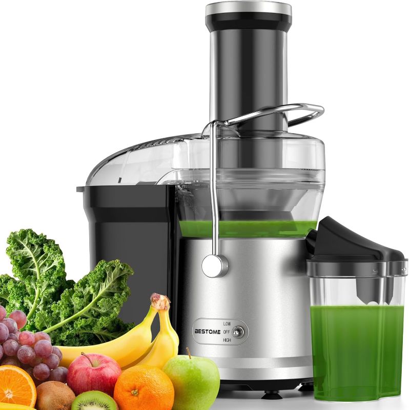 Photo 1 of Juicer, 1200W Juicer Machine with 3" Feed Chute for Whole Fruits and Vegs, Dual Speeds Centrifugal Juice Extractor Maker with Heavy Duty Full Copper Motor, High Juice Yield, Easy to Clean, BPA-Free