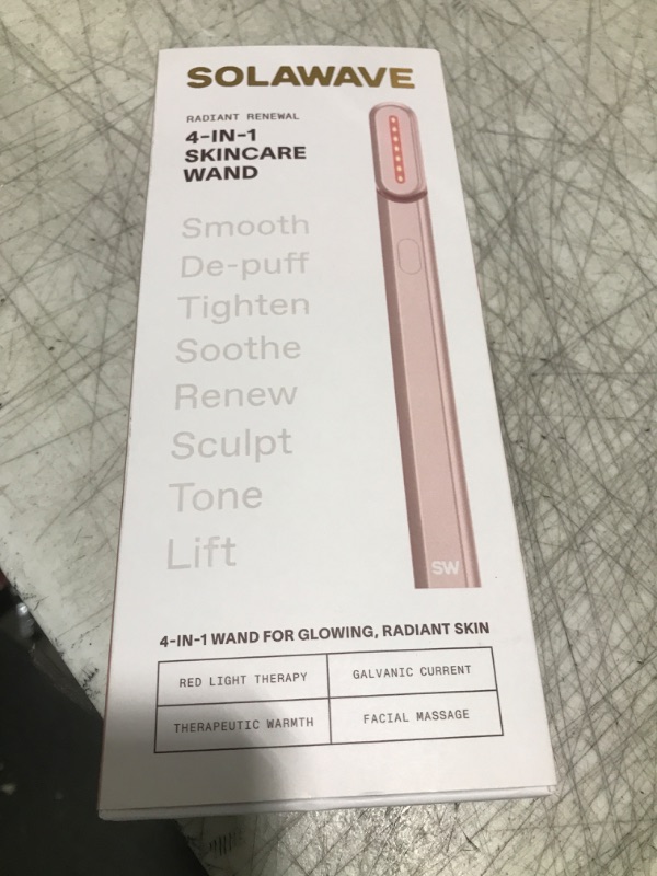 Photo 1 of Solawave 4-in-1 Red Light Therapy Facial Wand | Anti-Aging Red Light Therapy for Face and Neck | Galvanic Microcurrent Gua Sha Facial Massager | Wrinkle Reduction | Solawave Original | Rose Gold