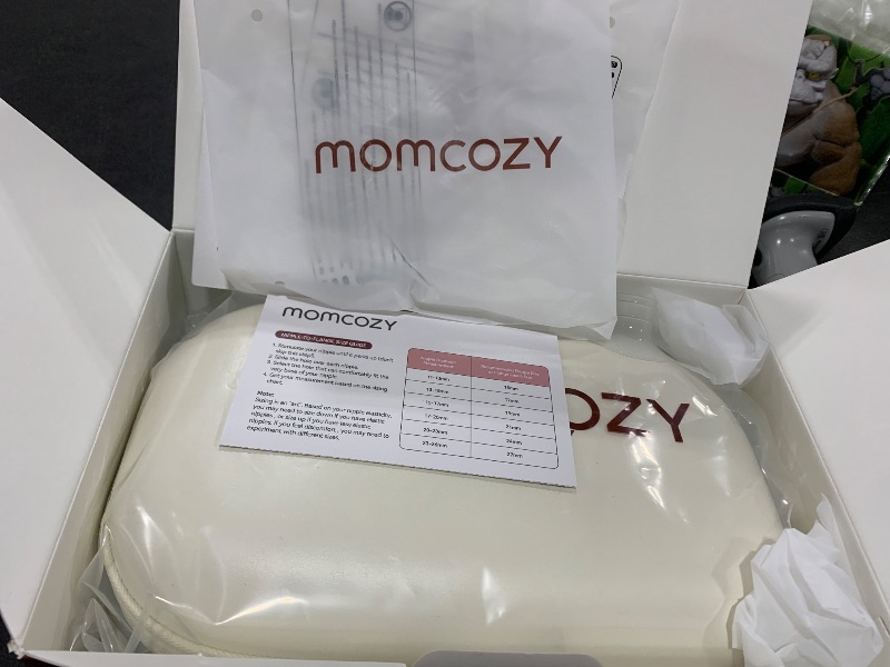 Photo 2 of Momcozy Breast Pump Hands Free M5, Wearable Breast Pump of Baby Mouth Double-Sealed Flange with 3 Modes & 9 Levels, Electric Breast Pump Portable - 24mm, 2 Pack Quill Gray