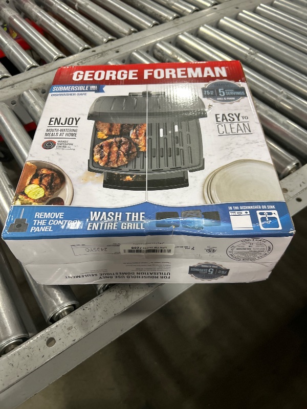 Photo 2 of GEORGE FOREMAN® Contact Submersible™ Grill, 5-Serving Grill - Adjustable Temperature Control, Black Plates, Wash the entire grill