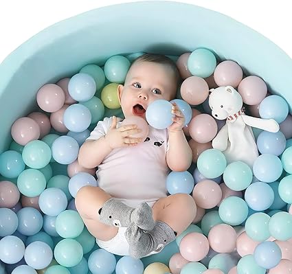 Photo 1 of TRENDBOX Ball Pit Balls 100 - Macaron Colors Pit Balls Non-Toxic Free BPA Soft Plastic Balls for Ball Pit Play Tent Baby Playhouse Pool Birthday Party Decoration
