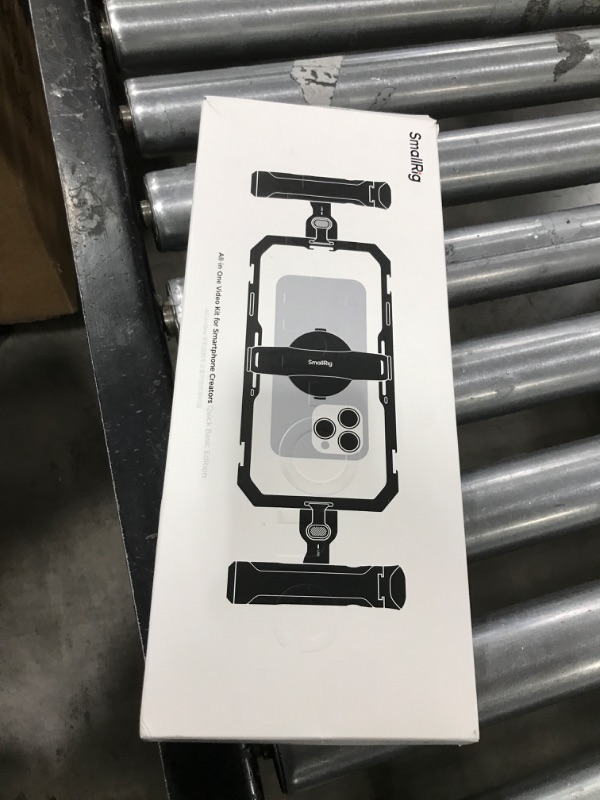 Photo 1 of SmallRig Universal Quick Release Phone Cage Kit Basic, Aluminum Smartphone Video Rig Kit with Wireless Control Dual Handles and Phone Clip, Support for MagSafe, for iPhone for Samsung for Pixel