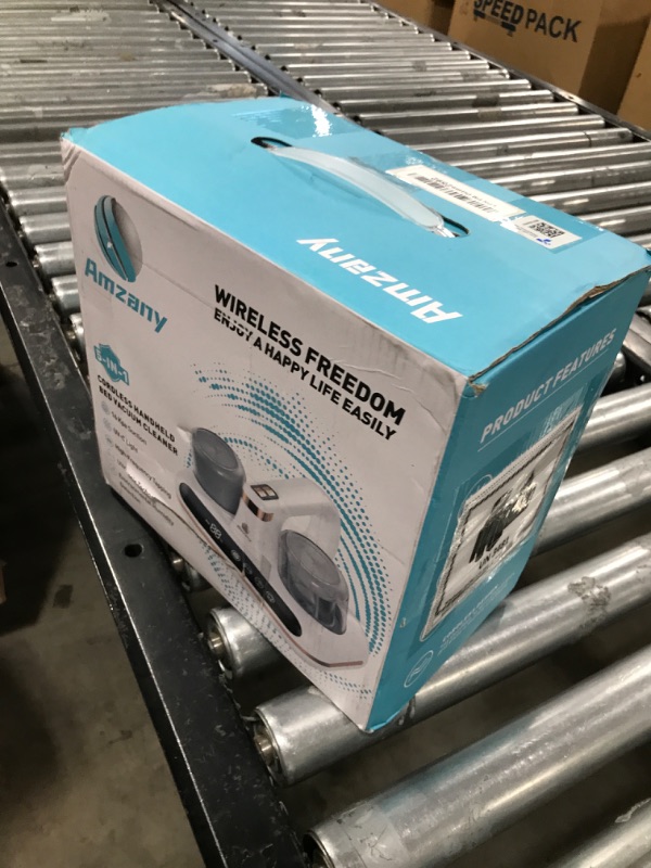 Photo 1 of Amzany Bed Vacuum Cleaner - 5-in-1 Cordless Mattress Vacuum Cleaner, Powered by UV-C Light & Ultrasonic Technology, 16Kpa Strong Suction,Low Noise,Suitable for Dust, Pet Hair, Etc.