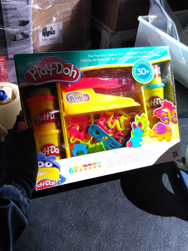 Photo 1 of Play-Doh Fun Factory Deluxe Set, 31 Tools & 6 Cans, Easter Gifts Girls & Boys, Kids Arts & Crafts, Preschool Toys, Ages 3+ (Amazon Exclusive)