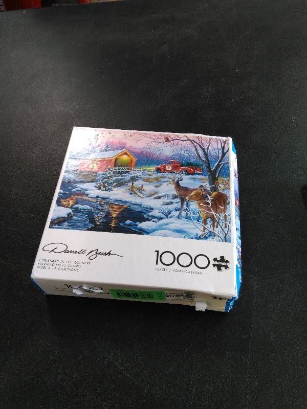 Photo 1 of Buffalo Games - Darrell Bush - Christmas in The Country - 1000 Piece Jigsaw Puzzle for Adults -Challenging Puzzle Perfect for Game Nights - Finished Size is 26.75 x 19.75