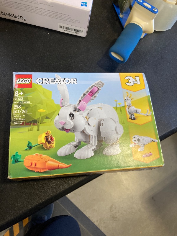 Photo 1 of LEGO Creator 3 in 1 White Rabbit Animal Toy Building Set, STEM Toy for Kids 8+, Transforms from Bunny to Seal to Parrot Figures, Creative Play Building Toy for Boys and Girls, 31133