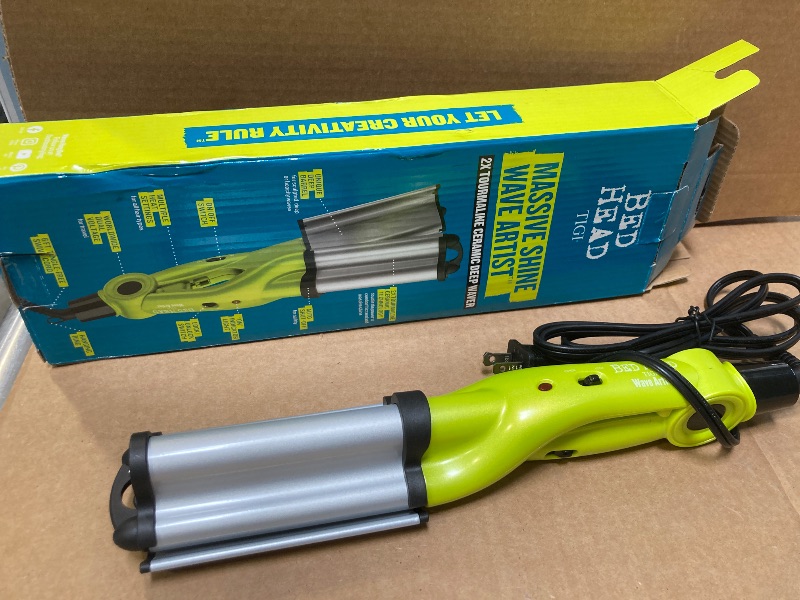 Photo 1 of Bed Head Wave Artist Deep Waver | Combat Frizz, Get Long Lasting Results, & Add Massive Shine for Beachy Waves | With Tourmaline Ceramic Technology (Green)