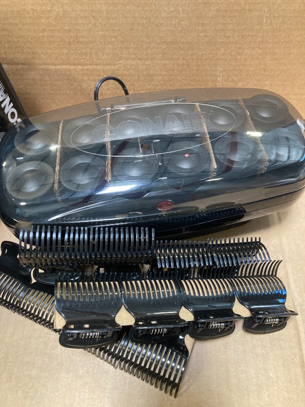 Photo 1 of Conair Hot Rollers Hair Curlers for Long, Medium and All Hair | Heated Rollers with Hair Roller Clips Included | 1 1/2-inch Rollers | Amazon Exclusive