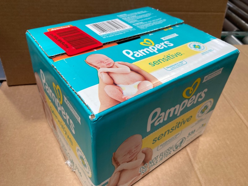 Photo 1 of Pampers Baby Wipes Sensitive, Water Based Baby Wipes, Hypoallergenic and Unscented Baby Wipes, 336 Wipes Total (4 Flip-Top Packs)