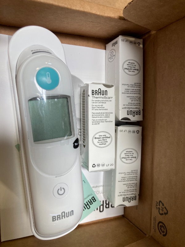 Photo 1 of Braun ThermoScan 6 Ear Thermometer with Color-Coded Digital Display, ExacTemp Stability Indicator, Baby and Infant Friendly, No. 1 Brand Recommended by Pediatricians, IRT6515