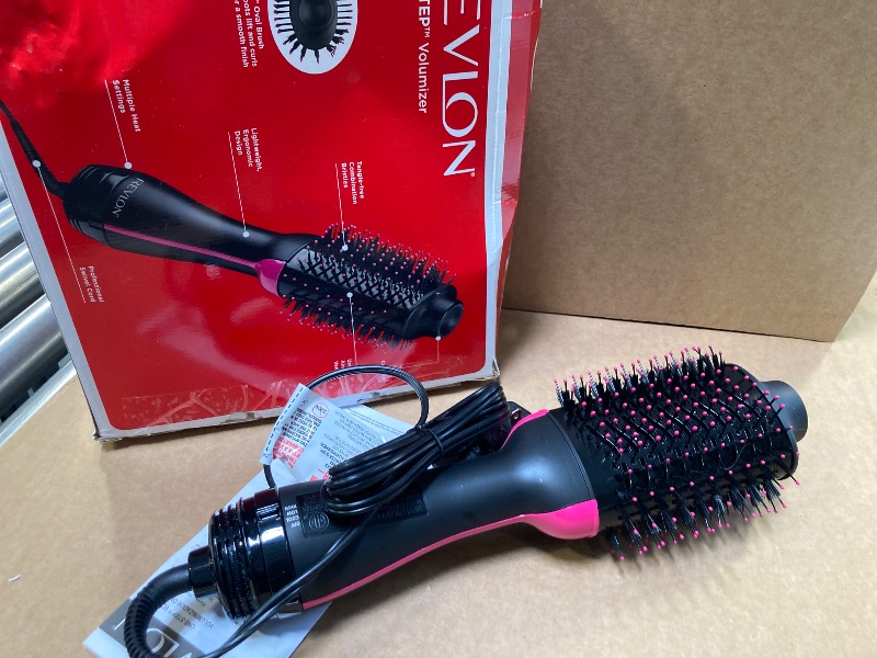 Photo 1 of REVLON One-Step Volumizer Hair Dryer and Styler, for Less Frizz, More Shine, and Reduced Heat Damage for Salon Style Round Brush for Blowout, Black (Amazon Exclusive)