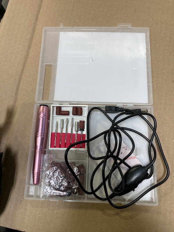 Photo 1 of COSITTE Electric Nail Drill,USB Electric Nail Drill Machine for Acrylic Nail Kit,Portable Electric Nail File Polishing Tool Manicure Pedicure Kit Efile Nail Supplies for Home Salon,Pink