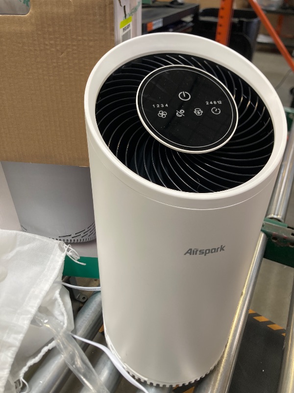 Photo 1 of Airspark Air Purifiers for Home Large Room Up to 1375 ft², 4-in-1 True HEPA Air Purifier for Pets Hair Dander Pollen Smoke Cooking Pet Smell. CADR 187 m³/h, Air Cleaner for Bedroom Nursery Living Room