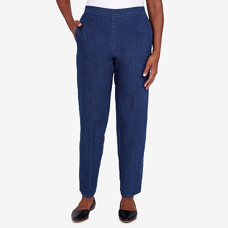 Photo 1 of Alfred Dunner Bright Idea Womens Straight Pull-on Pants, 16 Short, Blue
