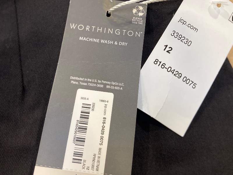 Photo 1 of Worthington Sz.12  Woman’s Black Dress Pants