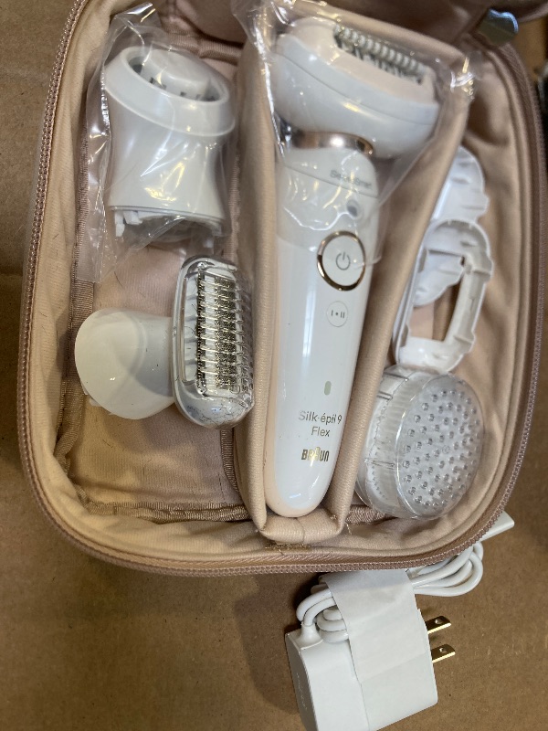 Photo 1 of Braun Epilator Silk-épil 9 9-030 with Flexible Head, Facial Hair Removal for Women and Men, Hair Removal Device, Shaver & Trimmer, Cordless, Rechargeable, Wet & Dry, Beauty Kit with Body Massage Pad