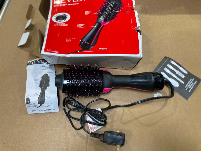 Photo 1 of REVLON One-Step Volumizer Hair Dryer and Styler, for Less Frizz, More Shine, and Reduced Heat Damage for Salon Style Round Brush for Blowout, Black (Amazon Exclusive)