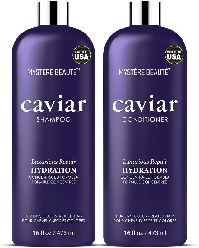 Photo 1 of Caviar Shampoo and Conditioner | Luxury Caviar Hair Products for Hydration Moisturizing Caviar Hair Care Set Caviar Shampoo for Nourishment & Caviar Conditioner for Smooth Hair - 16 fl oz each
