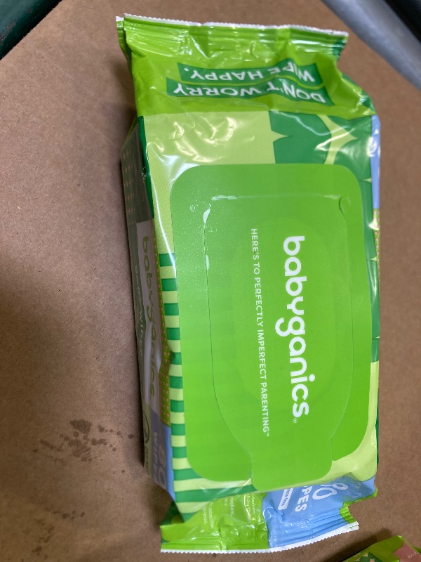 Photo 1 of Babyganics Baby Wipes, Fragrance Free, 80 sheets ct