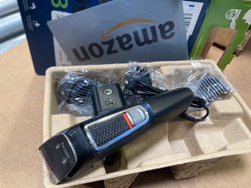 Photo 1 of Philips Norelco Multi Groomer All-in-One Trimmer Series 3000-13 Piece Mens Grooming Kit for Beard, Face, Nose, Ear Hair Trimmer and Hair Clipper - NO Blade Oil Needed, MG3740/40