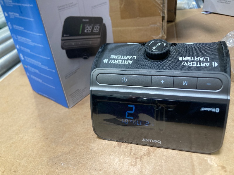 Photo 1 of Beurer BM81 easyLock Automatic Upper Arm Blood Pressure Monitor, Fully Electronic Smart Cuff Without Cables, Gentle Striction Plus Fast Measurement, Bluetooth, 240 Memory Sets