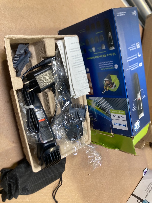 Photo 1 of Philips Norelco Multi Groomer All-in-One Trimmer Series 3000-13 Piece Mens Grooming Kit for Beard, Face, Nose, Ear Hair Trimmer and Hair Clipper - NO Blade Oil Needed, MG3740/40
