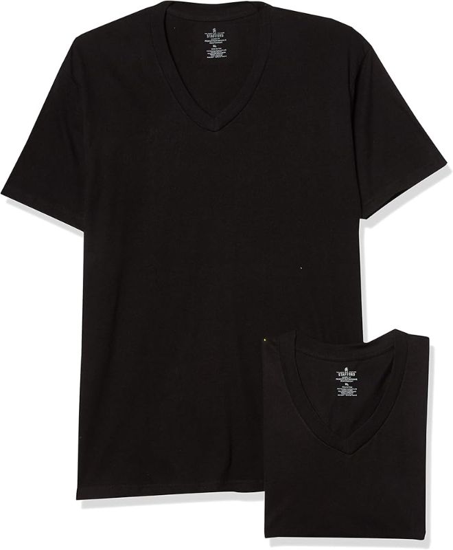 Photo 1 of 2xl  Stafford Heavyweight Mens 3 Pack Short Sleeve V Neck T-Shirt Big
