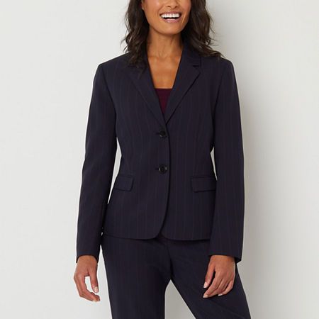 Photo 1 of Black Label by Evan-Picone Pinstripe Suit Jacket, 6, Black

